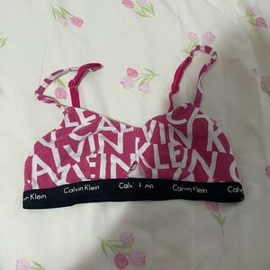 Calvin Klein Fuchsia and Black Bralette